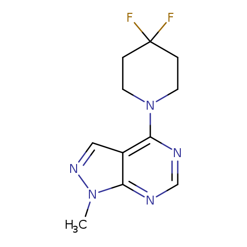 4,4-difluoro-1-{1-methyl-1H-pyrazolo[3,4-d]pyrimidin-4-yl}piperidine