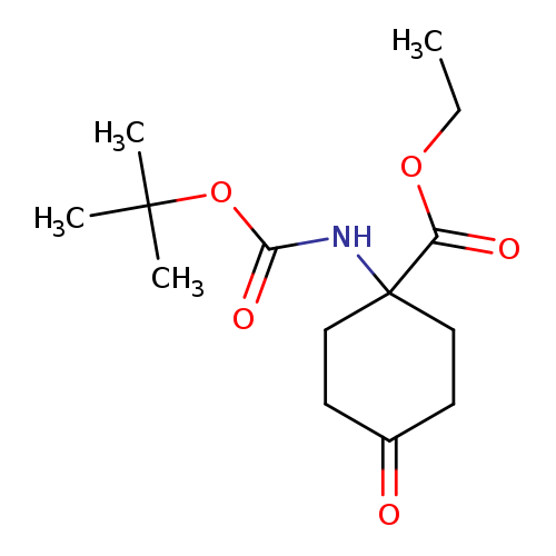Cyclohexanecarboxylic acid, 1-[[(1,1-dimethylethoxy)carbonyl]amino]-4-oxo-, ethyl ester