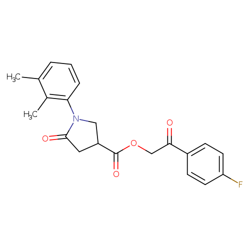 2-(4-fluorophenyl)-2-oxoethyl 1-(2,3-dimethylphenyl)-5-oxo-3-pyrrolidinecarboxylate