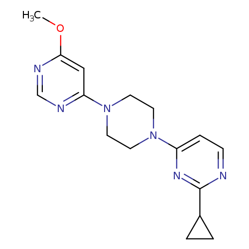 2-cyclopropyl-4-[4-(6-methoxypyrimidin-4-yl)piperazin-1-yl]pyrimidine