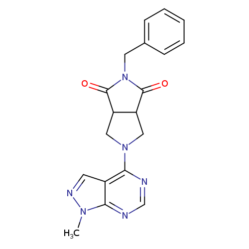 2-benzyl-5-{1-methyl-1H-pyrazolo[3,4-d]pyrimidin-4-yl}-octahydropyrrolo[3,4-c]pyrrole-1,3-dione