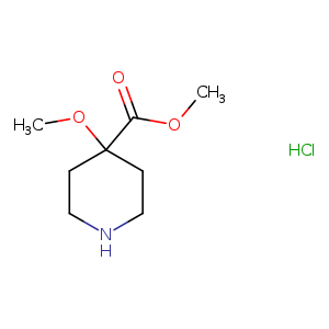 4-Piperidinecarboxylic acid, 4-methoxy-, methyl ester, hydrochloride (1:1)