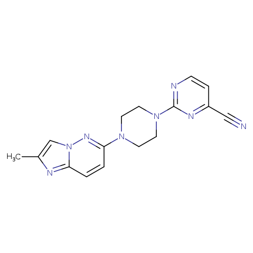 2-(4-{2-methylimidazo[1,2-b]pyridazin-6-yl}piperazin-1-yl)pyrimidine-4-carbonitrile