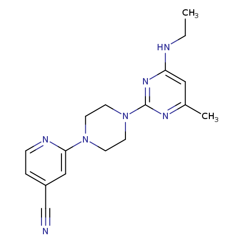 2-{4-[4-(ethylamino)-6-methylpyrimidin-2-yl]piperazin-1-yl}pyridine-4-carbonitrile