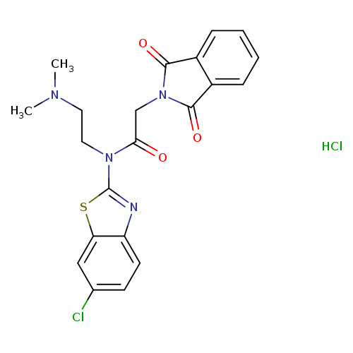 N-(6-chloro-1,3-benzothiazol-2-yl)-N-[2-(dimethylamino)ethyl]-2-(1,3-dioxo-2,3-dihydro-1H-isoindol-2-yl)acetamide hydrochloride