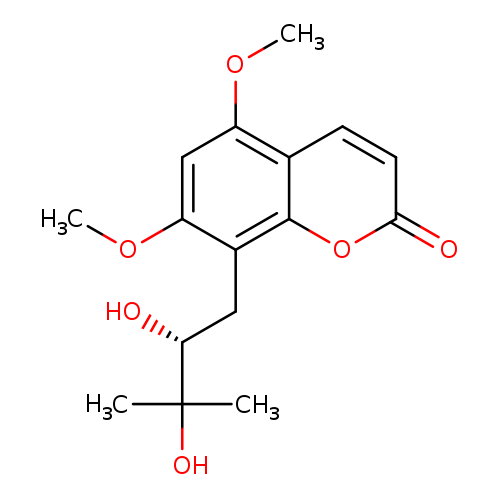 2H-1-Benzopyran-2-one, 8-[(2R)-2,3-dihydroxy-3-methylbutyl]-5,7-dimethoxy-