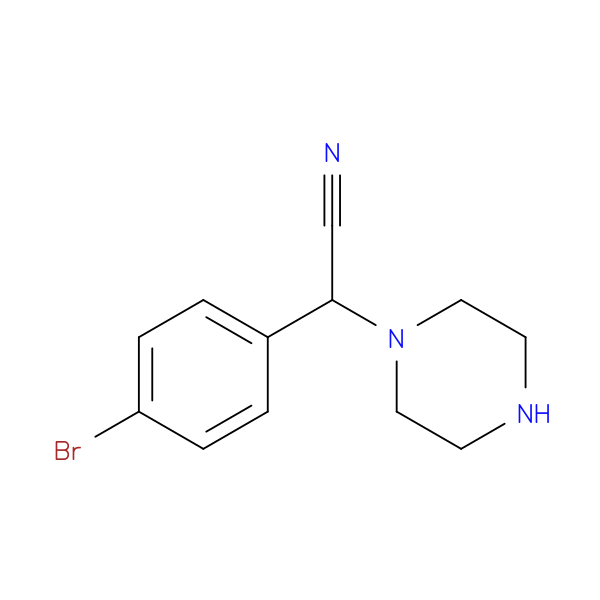 2-(4-Bromophenyl)-2-(piperazin-1-yl)acetonitrile