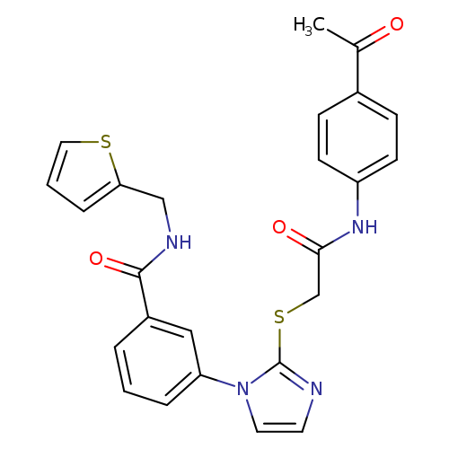3-[2-({[(4-acetylphenyl)carbamoyl]methyl}sulfanyl)-1H-imidazol-1-yl]-N-[(thiophen-2-yl)methyl]benzamide