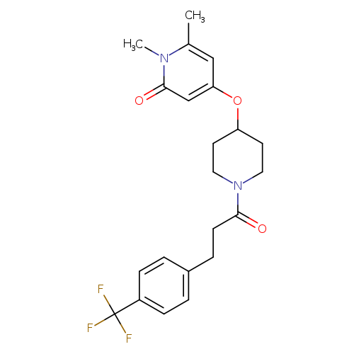 1,6-dimethyl-4-[(1-{3-[4-(trifluoromethyl)phenyl]propanoyl}piperidin-4-yl)oxy]-1,2-dihydropyridin-2-one