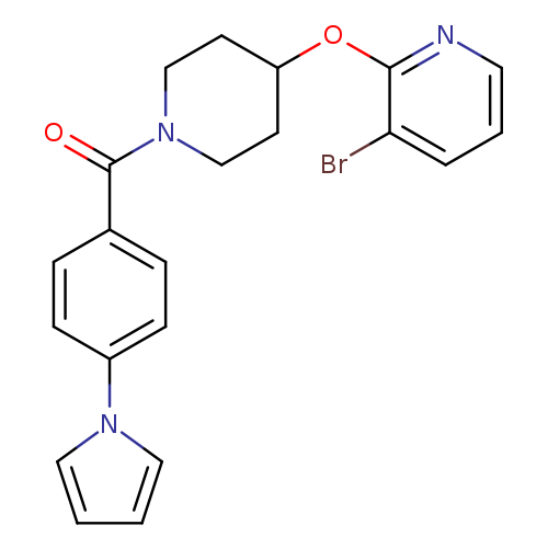 3-bromo-2-({1-[4-(1H-pyrrol-1-yl)benzoyl]piperidin-4-yl}oxy)pyridine