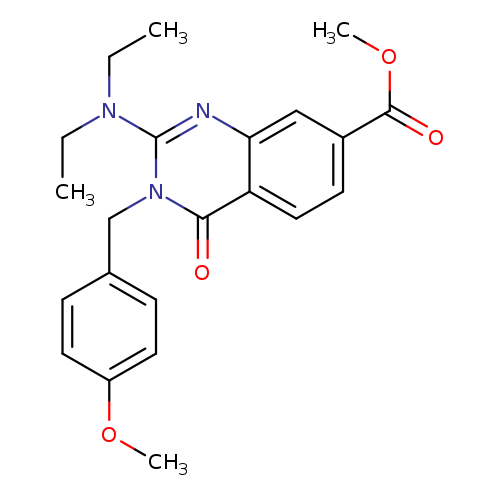 methyl 2-(diethylamino)-3-[(4-methoxyphenyl)methyl]-4-oxo-3,4-dihydroquinazoline-7-carboxylate