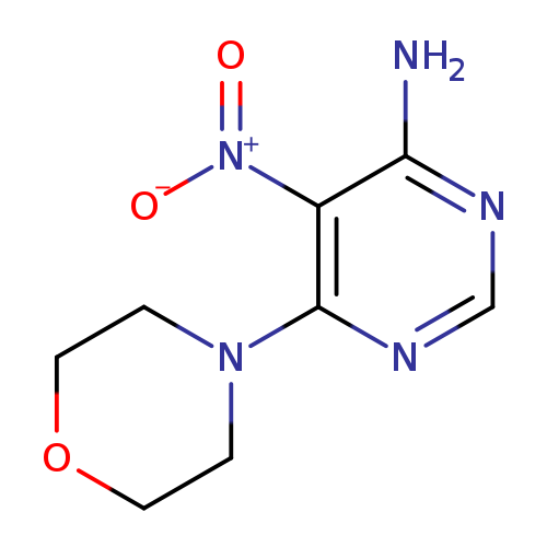 4-Pyrimidinamine, 6-(4-morpholinyl)-5-nitro-