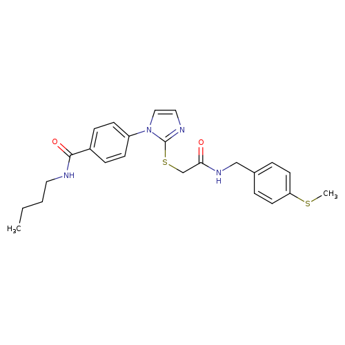 N-butyl-4-(2-{[({[4-(methylsulfanyl)phenyl]methyl}carbamoyl)methyl]sulfanyl}-1H-imidazol-1-yl)benzamide