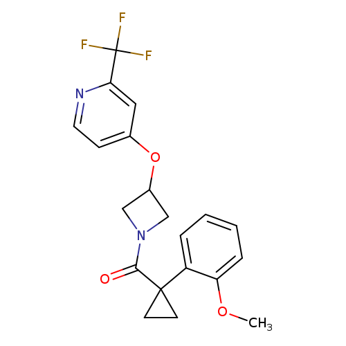 4-({1-[1-(2-methoxyphenyl)cyclopropanecarbonyl]azetidin-3-yl}oxy)-2-(trifluoromethyl)pyridine