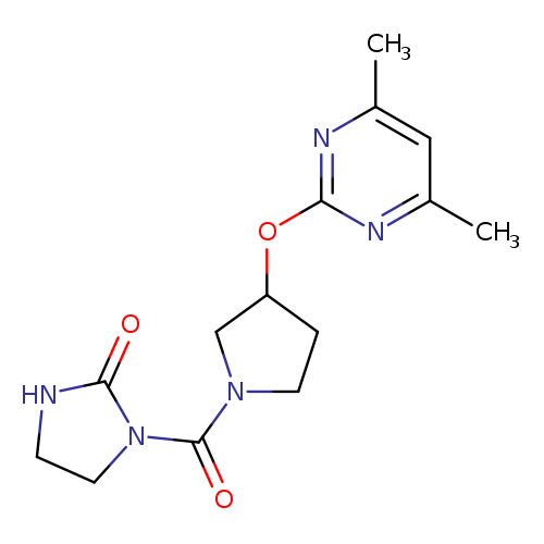 1-{3-[(4,6-dimethylpyrimidin-2-yl)oxy]pyrrolidine-1-carbonyl}imidazolidin-2-one