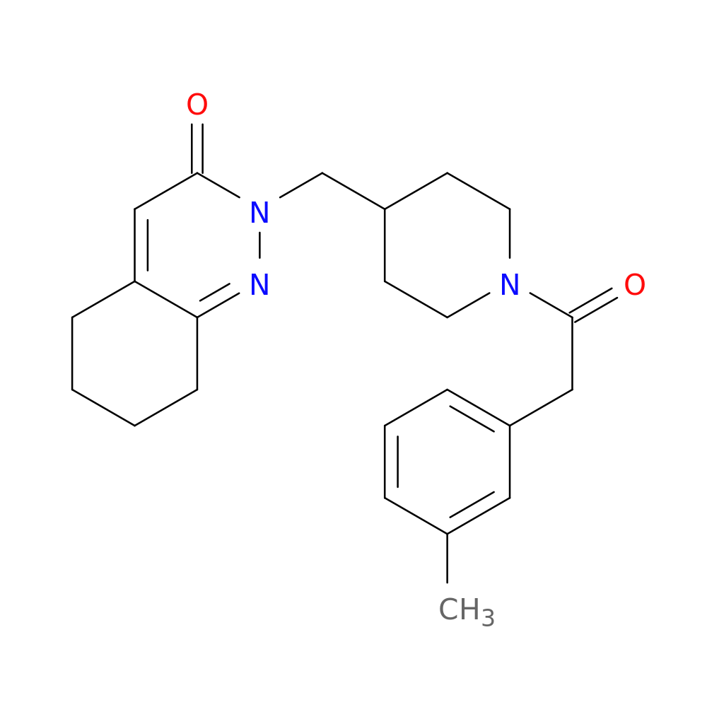 2-({1-[2-(3-methylphenyl)acetyl]piperidin-4-yl}methyl)-2,3,5,6,7,8-hexahydrocinnolin-3-one