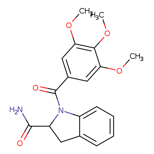 1-(3,4,5-trimethoxybenzoyl)-2,3-dihydro-1H-indole-2-carboxamide