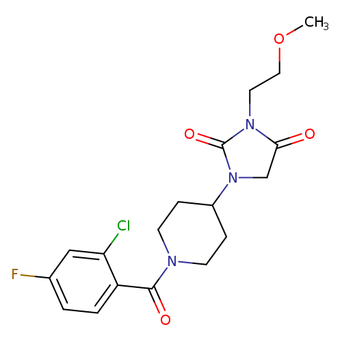 1-[1-(2-chloro-4-fluorobenzoyl)piperidin-4-yl]-3-(2-methoxyethyl)imidazolidine-2,4-dione