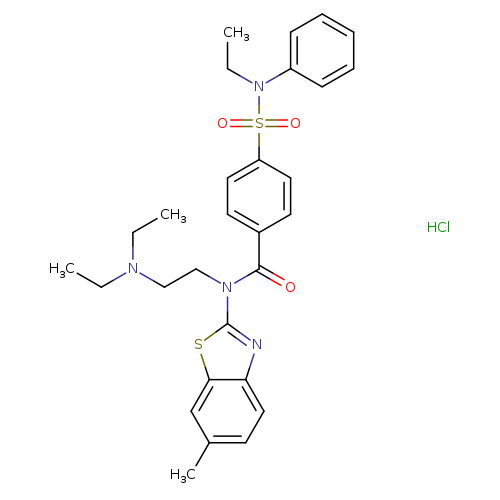 N-[2-(diethylamino)ethyl]-4-[ethyl(phenyl)sulfamoyl]-N-(6-methyl-1,3-benzothiazol-2-yl)benzamide hydrochloride
