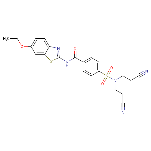 4-[bis(2-cyanoethyl)sulfamoyl]-N-(6-ethoxy-1,3-benzothiazol-2-yl)benzamide