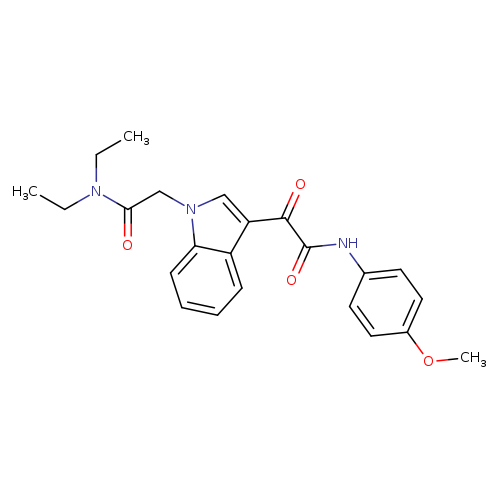 N,N-diethyl-2-(3-{[(4-methoxyphenyl)carbamoyl]carbonyl}-1H-indol-1-yl)acetamide
