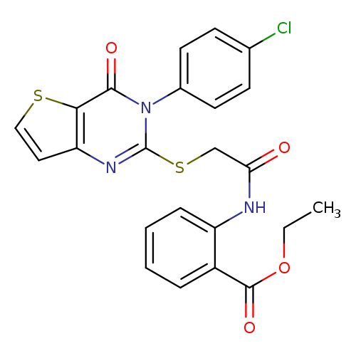 ethyl 2-(2-{[3-(4-chlorophenyl)-4-oxo-3H,4H-thieno[3,2-d]pyrimidin-2-yl]sulfanyl}acetamido)benzoate
