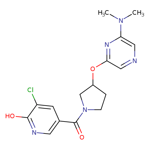 3-chloro-5-(3-{[6-(dimethylamino)pyrazin-2-yl]oxy}pyrrolidine-1-carbonyl)pyridin-2-ol