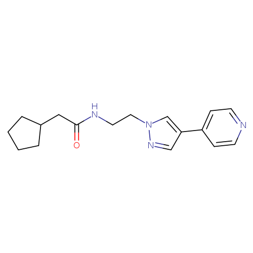 2-cyclopentyl-N-{2-[4-(pyridin-4-yl)-1H-pyrazol-1-yl]ethyl}acetamide