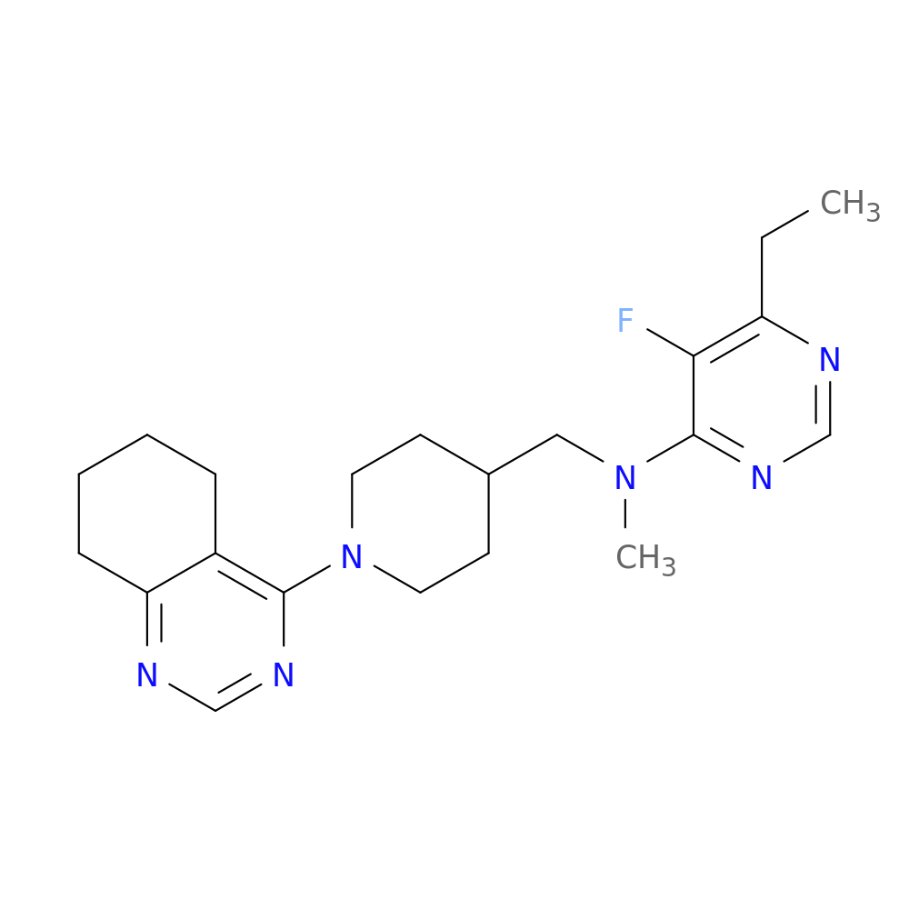 6-ethyl-5-fluoro-N-methyl-N-{[1-(5,6,7,8-tetrahydroquinazolin-4-yl)piperidin-4-yl]methyl}pyrimidin-4-amine