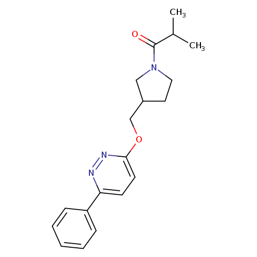 2-methyl-1-(3-{[(6-phenylpyridazin-3-yl)oxy]methyl}pyrrolidin-1-yl)propan-1-one