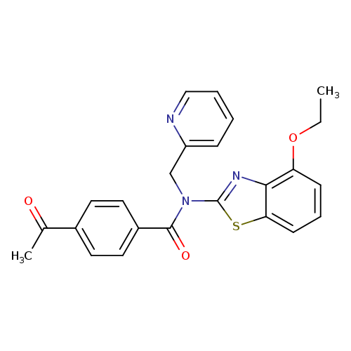 4-acetyl-N-(4-ethoxy-1,3-benzothiazol-2-yl)-N-[(pyridin-2-yl)methyl]benzamide
