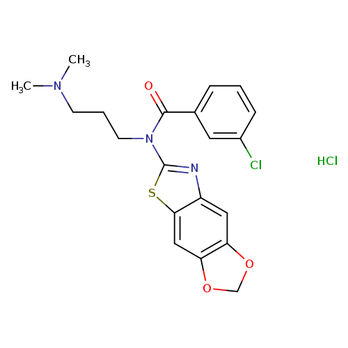 3-chloro-N-[3-(dimethylamino)propyl]-N-{4,6-dioxa-10-thia-12-azatricyclo[7.3.0.0^{3,7}]dodeca-1(9),2,7,11-tetraen-11-yl}benzamide hydrochloride