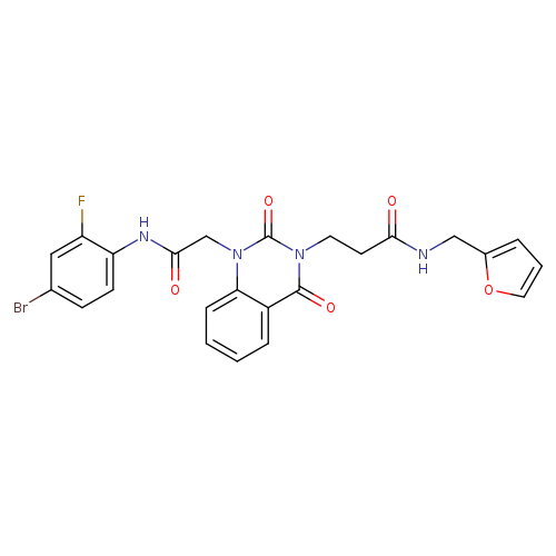 3-(1-{[(4-bromo-2-fluorophenyl)carbamoyl]methyl}-2,4-dioxo-1,2,3,4-tetrahydroquinazolin-3-yl)-N-[(furan-2-yl)methyl]propanamide