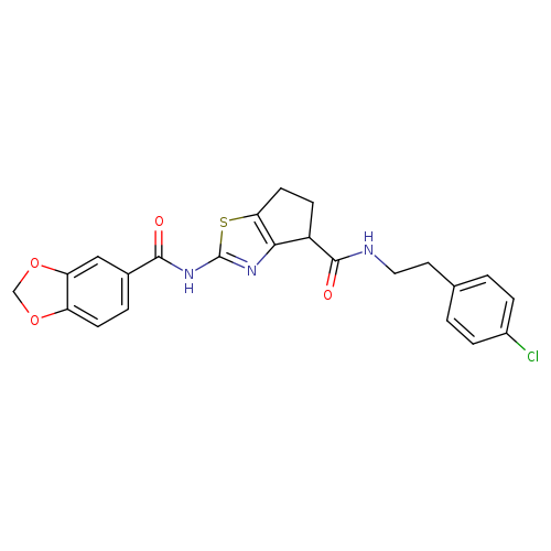 2-(2H-1,3-benzodioxole-5-amido)-N-[2-(4-chlorophenyl)ethyl]-4H,5H,6H-cyclopenta[d][1,3]thiazole-4-carboxamide