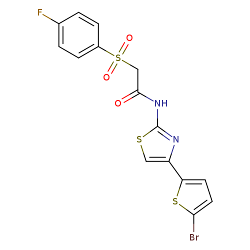 N-[4-(5-bromothiophen-2-yl)-1,3-thiazol-2-yl]-2-(4-fluorobenzenesulfonyl)acetamide