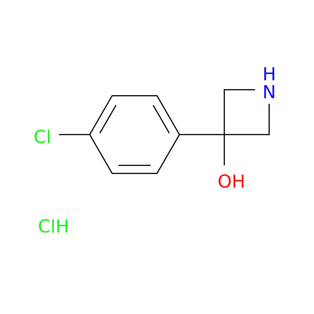 3-(4-chlorophenyl)azetidin-3-ol hydrochloride