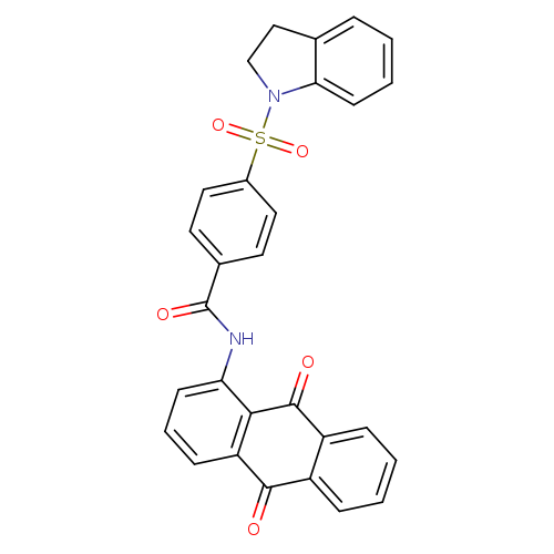 4-(2,3-dihydro-1H-indole-1-sulfonyl)-N-(9,10-dioxo-9,10-dihydroanthracen-1-yl)benzamide
