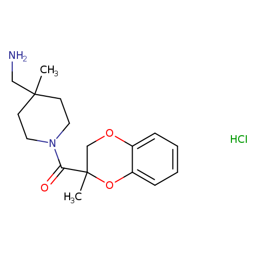1-[4-methyl-1-(2-methyl-2,3-dihydro-1,4-benzodioxine-2-carbonyl)piperidin-4-yl]methanaminehydrochloride