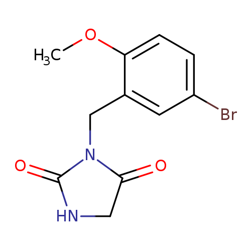3-[(5-bromo-2-methoxyphenyl)methyl]imidazolidine-2,4-dione