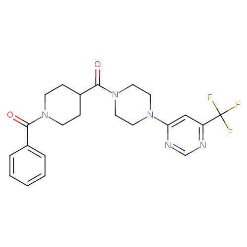 4-[4-(1-benzoylpiperidine-4-carbonyl)piperazin-1-yl]-6-(trifluoromethyl)pyrimidine