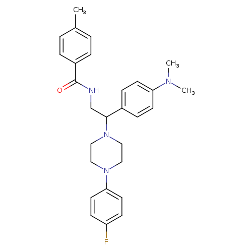 N-{2-[4-(dimethylamino)phenyl]-2-[4-(4-fluorophenyl)piperazin-1-yl]ethyl}-4-methylbenzamide
