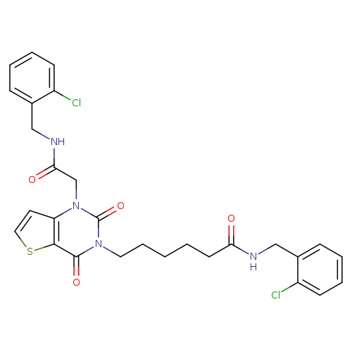 N-[(2-chlorophenyl)methyl]-6-[1-({[(2-chlorophenyl)methyl]carbamoyl}methyl)-2,4-dioxo-1H,2H,3H,4H-thieno[3,2-d]pyrimidin-3-yl]hexanamide