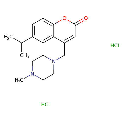 4-[(4-methylpiperazin-1-yl)methyl]-6-(propan-2-yl)-2H-chromen-2-one dihydrochloride