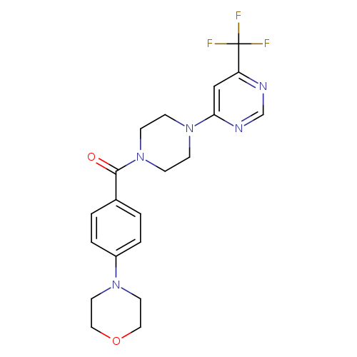 4-(4-{4-[6-(trifluoromethyl)pyrimidin-4-yl]piperazine-1-carbonyl}phenyl)morpholine