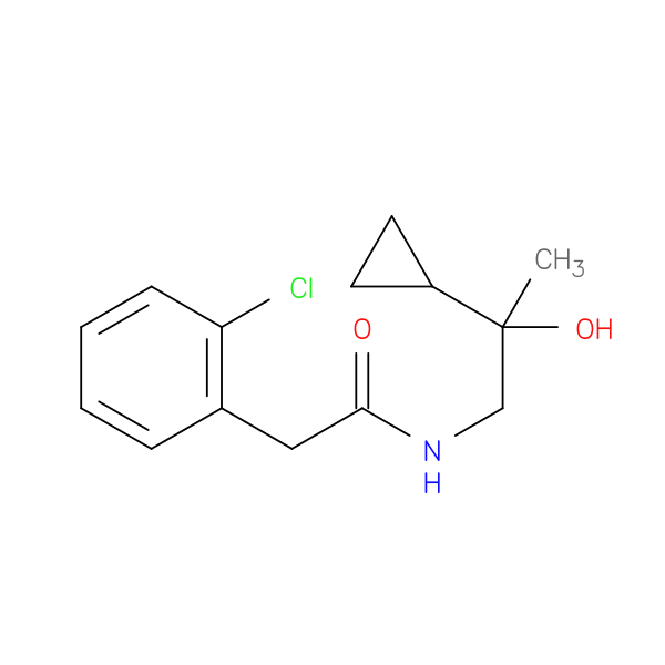2-(2-chlorophenyl)-N-(2-cyclopropyl-2-hydroxypropyl)acetamide