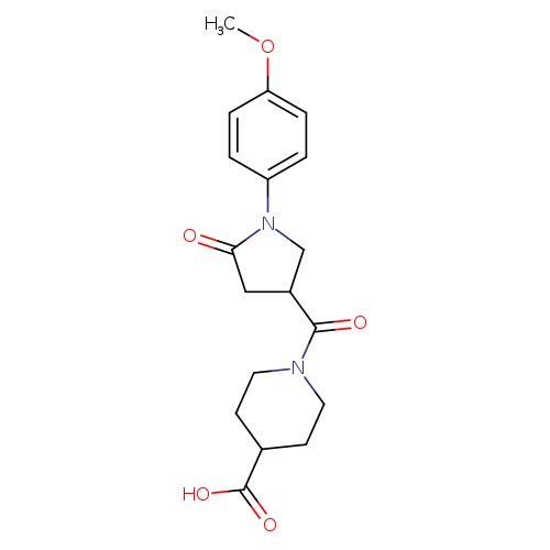 1-[1-(4-methoxyphenyl)-5-oxopyrrolidine-3-carbonyl]piperidine-4-carboxylic acid