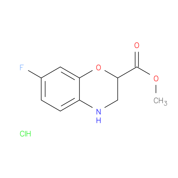 Methyl 7-fluoro-3,4-dihydro-2H-1,4-benzoxazine-2-carboxylate hydrochloride