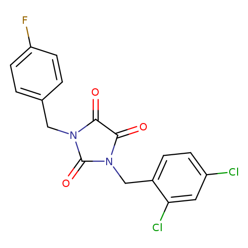 1-[(2,4-dichlorophenyl)methyl]-3-[(4-fluorophenyl)methyl]imidazolidine-2,4,5-trione