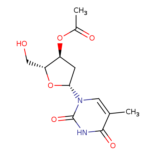 (2R，3S，5R)-2-(Hydroxymethyl)-5-(5-methyl-2，4-dioxo-3，4-dihydropyrimidin-1(2H)-yl)tetrahydrofuran-3-yl acetate