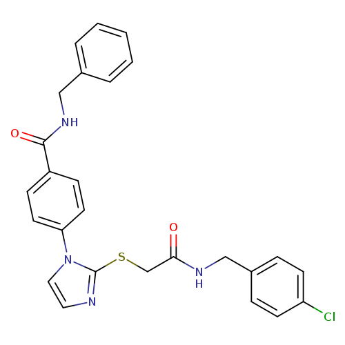 N-benzyl-4-{2-[({[(4-chlorophenyl)methyl]carbamoyl}methyl)sulfanyl]-1H-imidazol-1-yl}benzamide